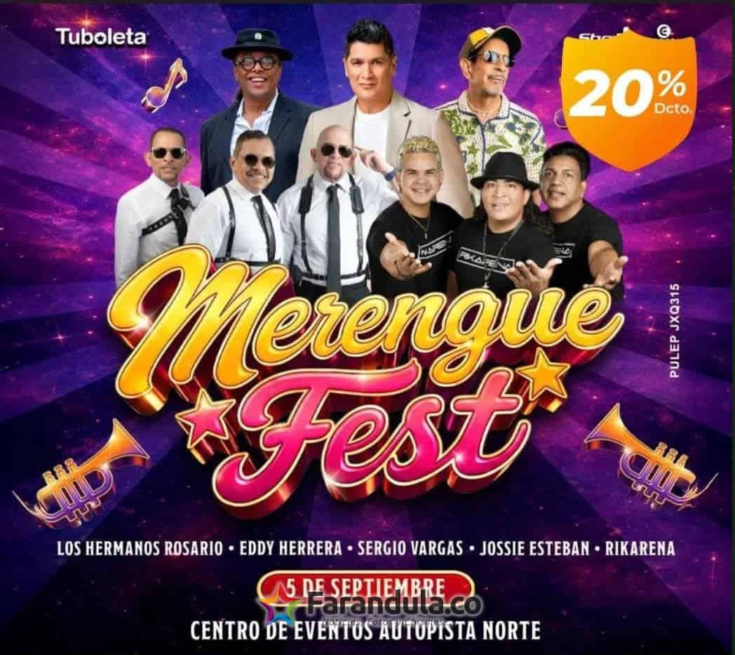 Eddie Herrera, Sergio Vargas, Rika Arena, Hermanos Rosario yJossie Esteban encabezan el Merengue Fest en Bogotá